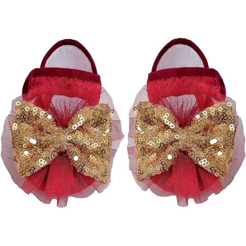 NWT Beautiful Sparkling Sequin Bow Baby Dress Christmas Flower Girl Page…